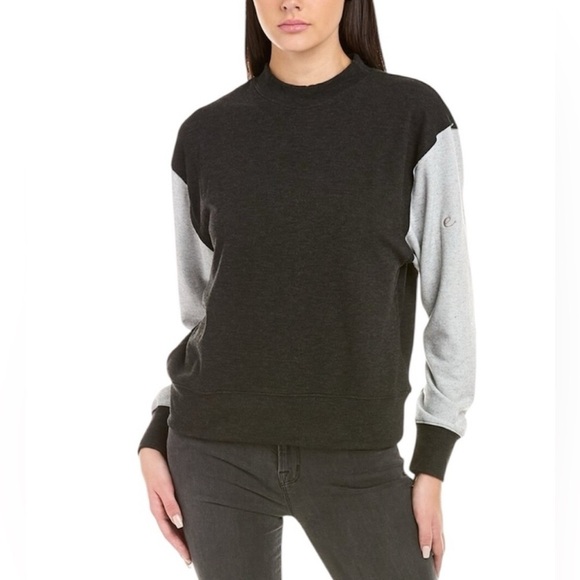 Johnny Was Calme Soft Black Grey Mock Neck Cozy Sweatshirt Size XL NWT - Picture 1 of 12